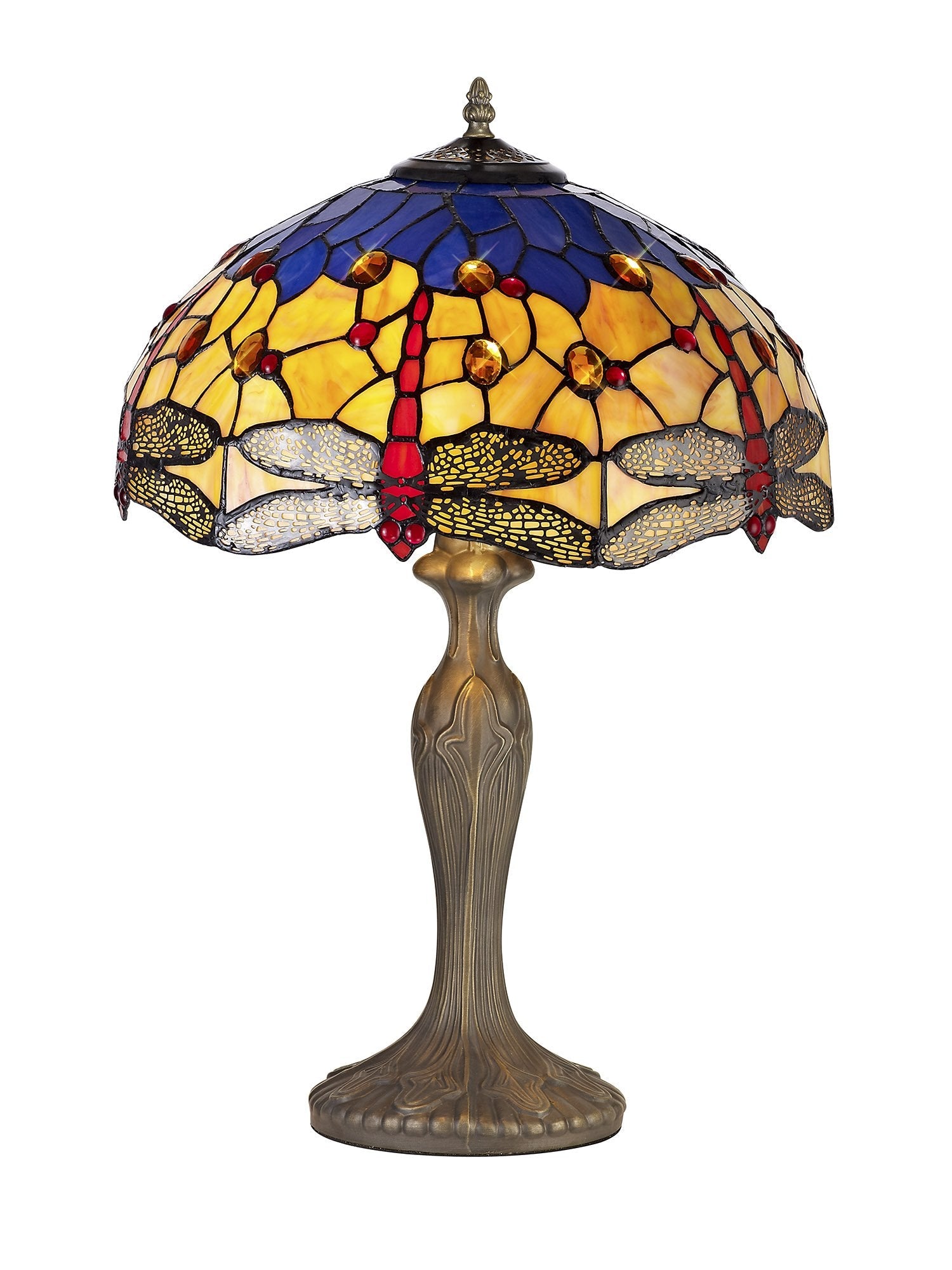 Luminosity Designs - Blue and Yellow Summer Tiffany Table Lamp - Luminosity Designs Ltd