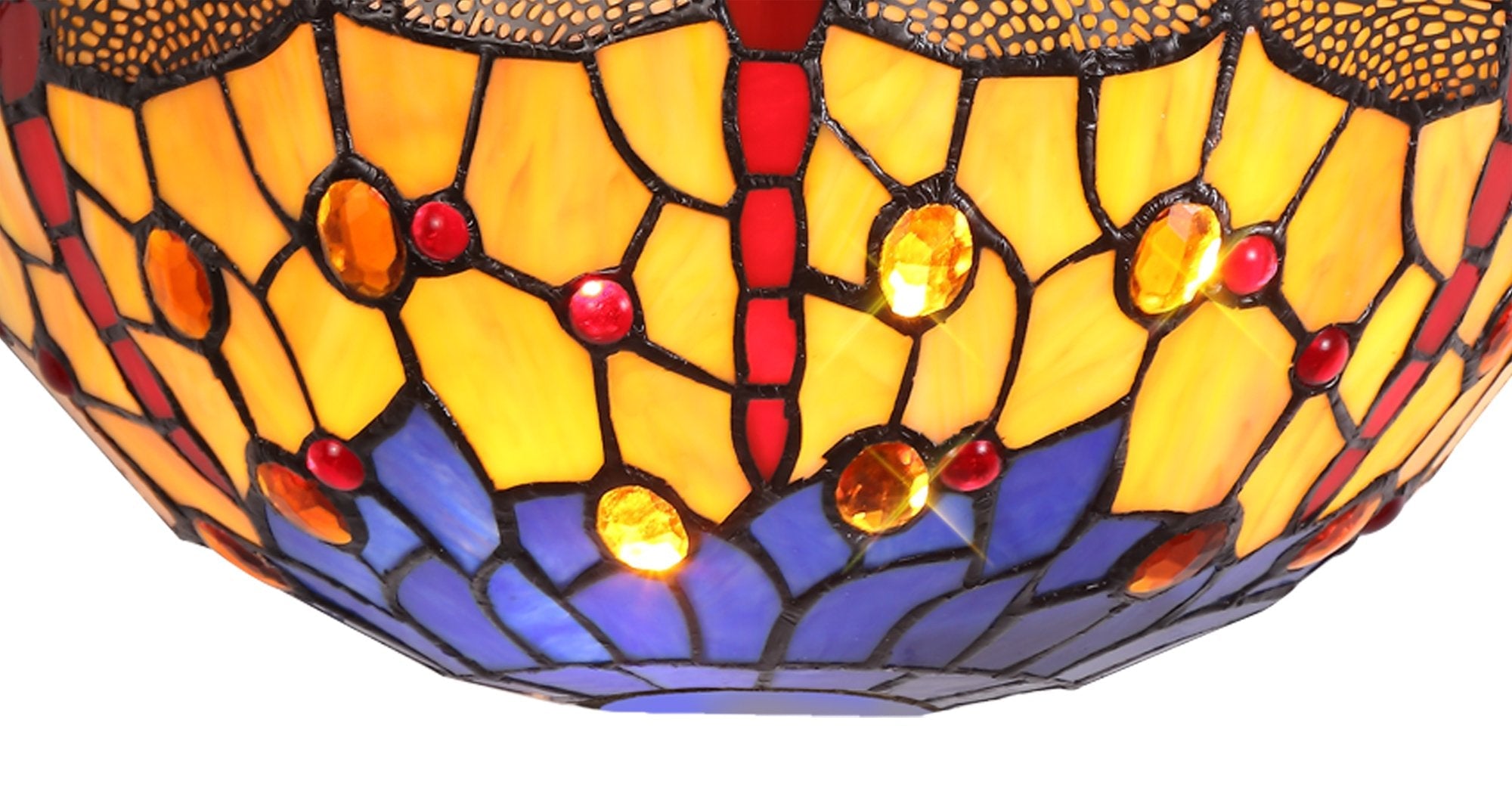 Luminosity Designs - Blue and Yellow Summer Tiffany Wall Light - Luminosity Designs Ltd