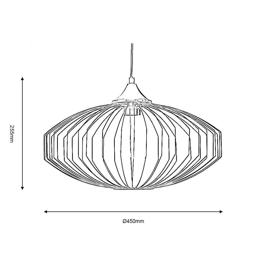 Oaks Lighting - Boho Wire Frame Pendant Light - Luminosity Designs Ltd
