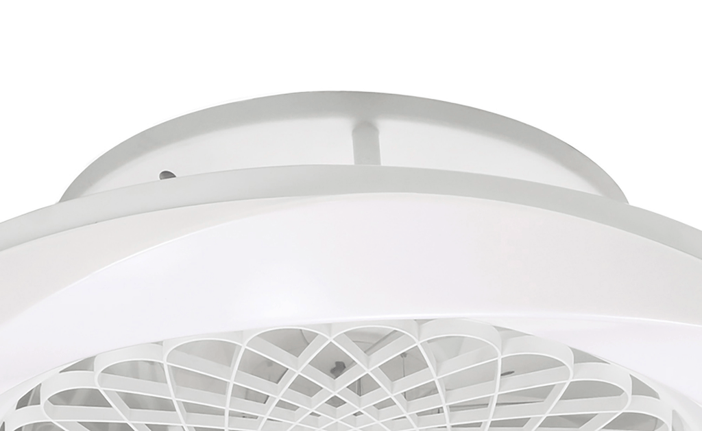 Mantra - Boreal Prismatic LED Dimmable Ceiling Light With Built - In Fan - Remote Control - Luminosity Designs Ltd