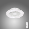 Mantra - Boreal Prismatic LED Dimmable Ceiling Light With Built - In Fan - Remote Control - Luminosity Designs Ltd