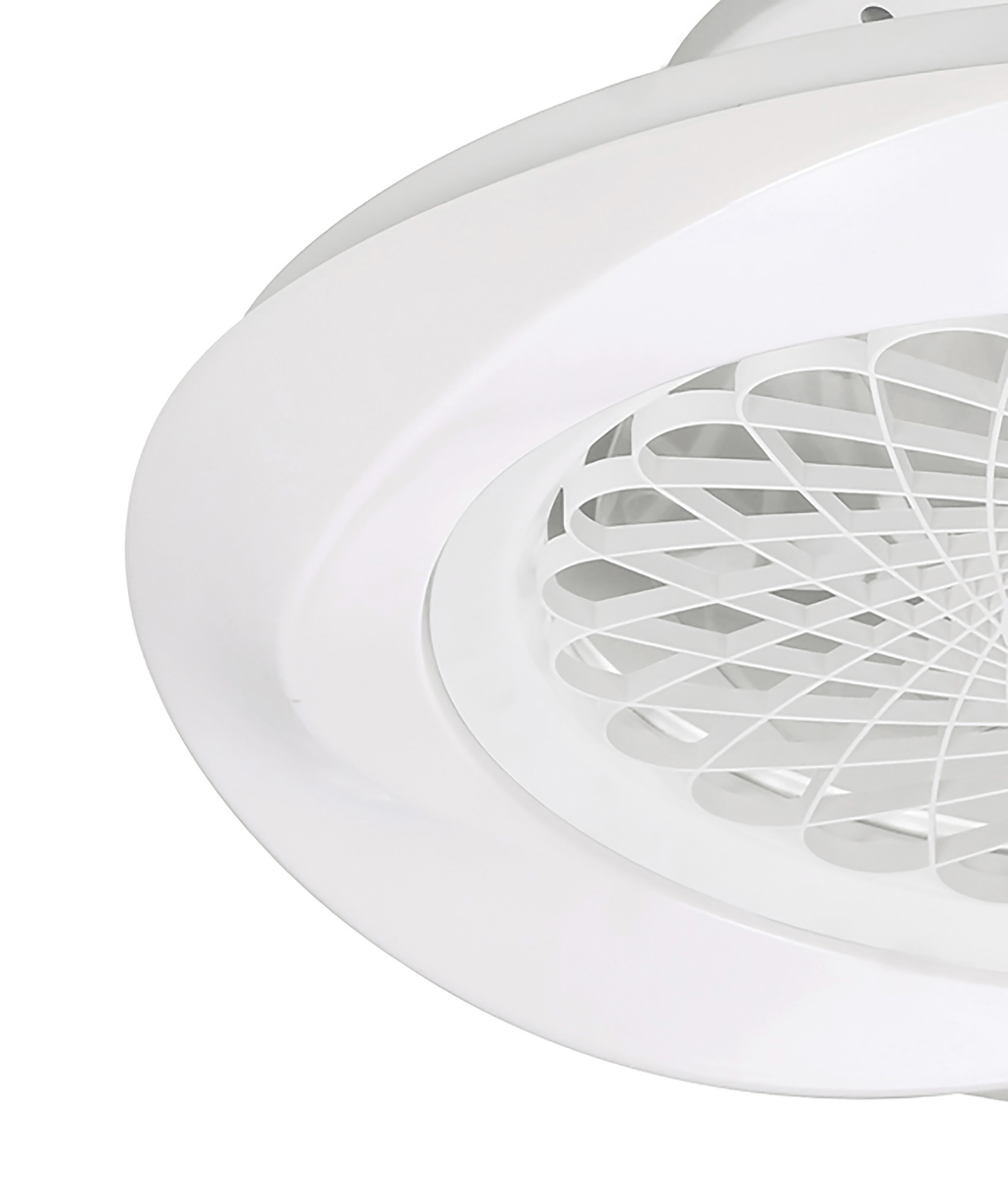 Mantra - Boreal Prismatic LED Dimmable Ceiling Light With Built - In Fan - Remote Control - Luminosity Designs Ltd