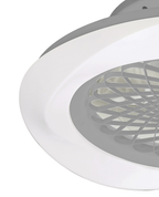 Mantra - Boreal Prismatic LED Dimmable Ceiling Light With Built - In Fan - Remote Control - Luminosity Designs Ltd