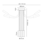Luminosity Designs - Bowa Semi Flush Fitting - Luminosity Designs Ltd