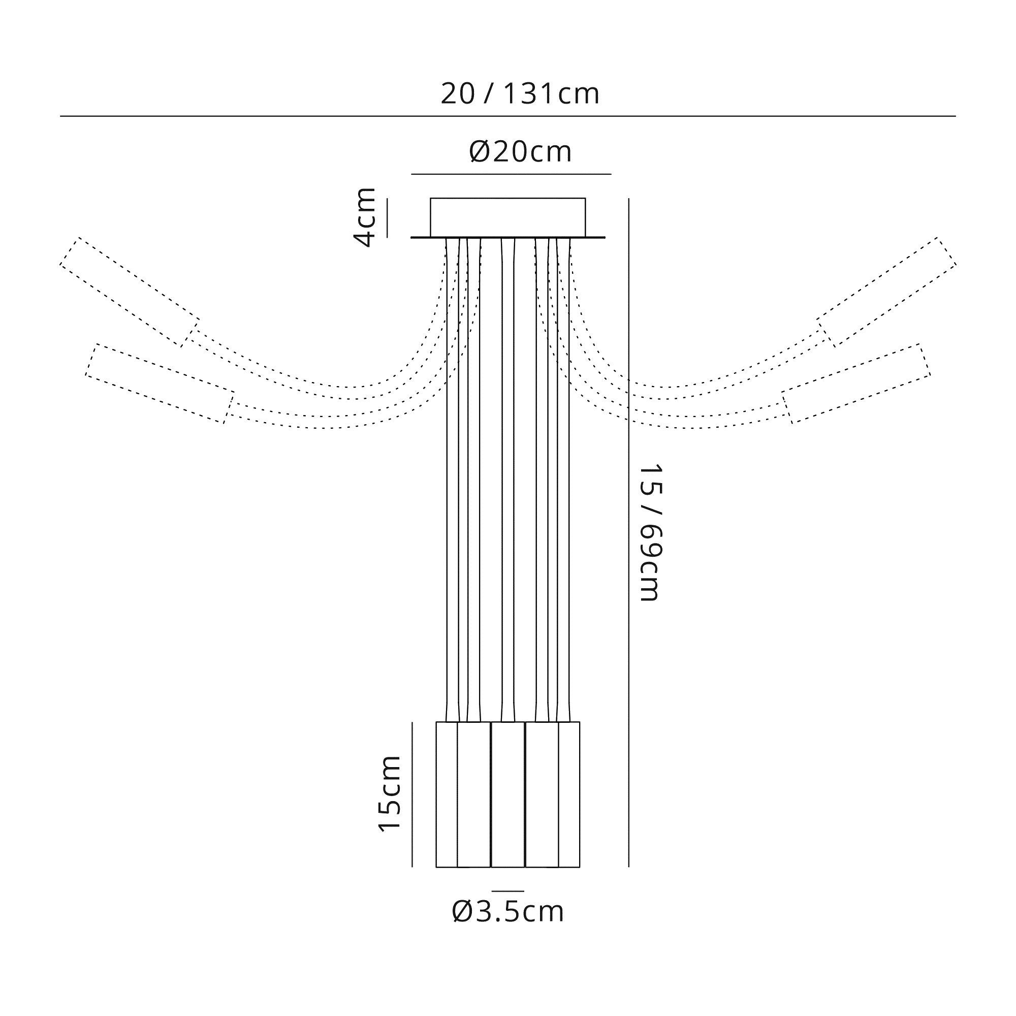 Luminosity Designs - Bowa Semi Flush Fitting - Luminosity Designs Ltd