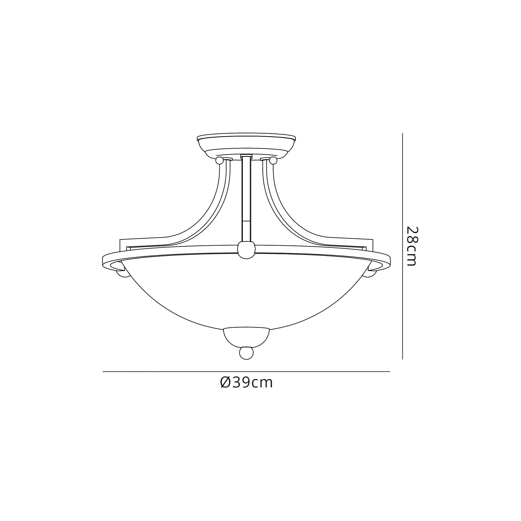 Luminosity Designs - Boyd Semi Flush Ceiling Light - Luminosity Designs Ltd