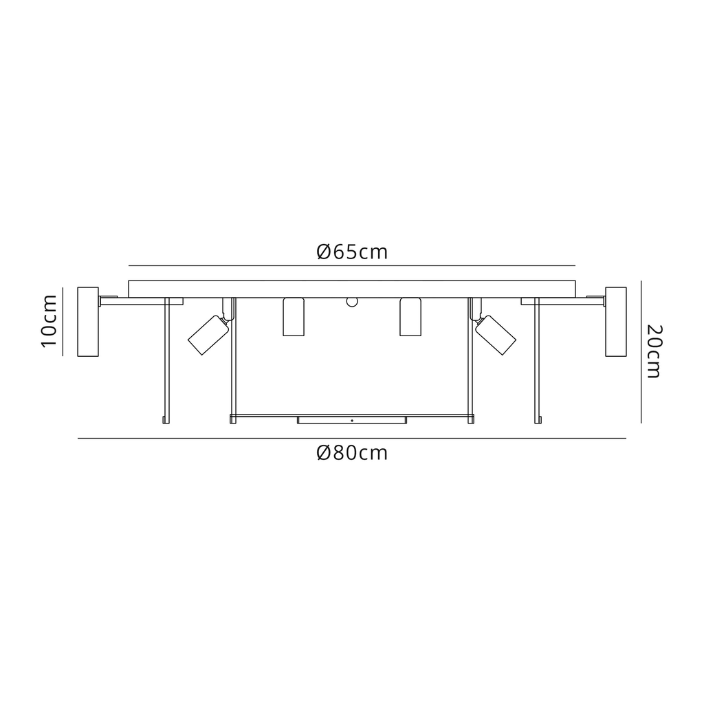 Luminosity Designs - Buckingham Large Semi Flush Light - Luminosity Designs Ltd