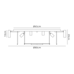 Luminosity Designs - Buckingham Large Semi Flush Light - Luminosity Designs Ltd