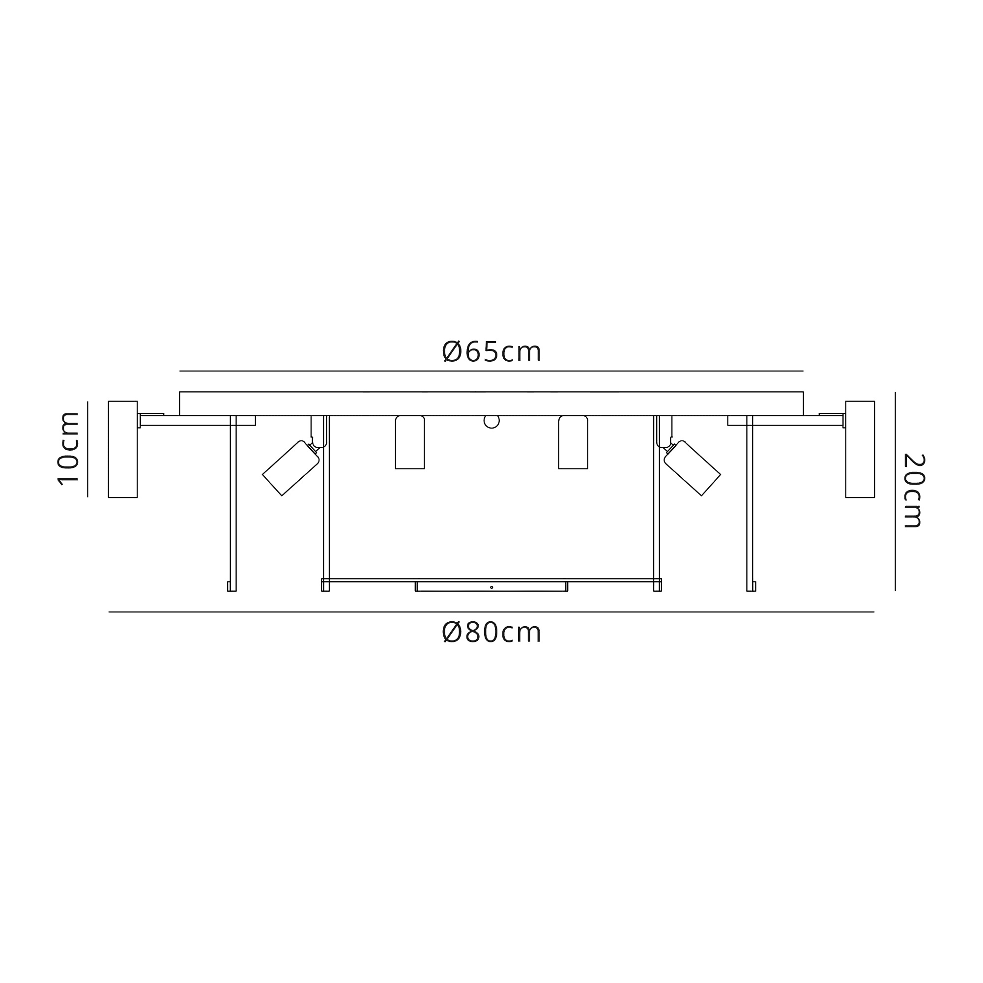 Luminosity Designs - Buckingham Large Semi Flush Light - Luminosity Designs Ltd