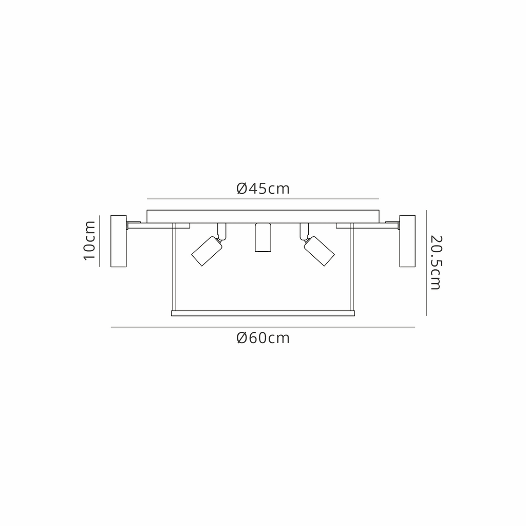 Luminosity Designs - Buckingham Medium Semi Flush Light - Luminosity Designs Ltd