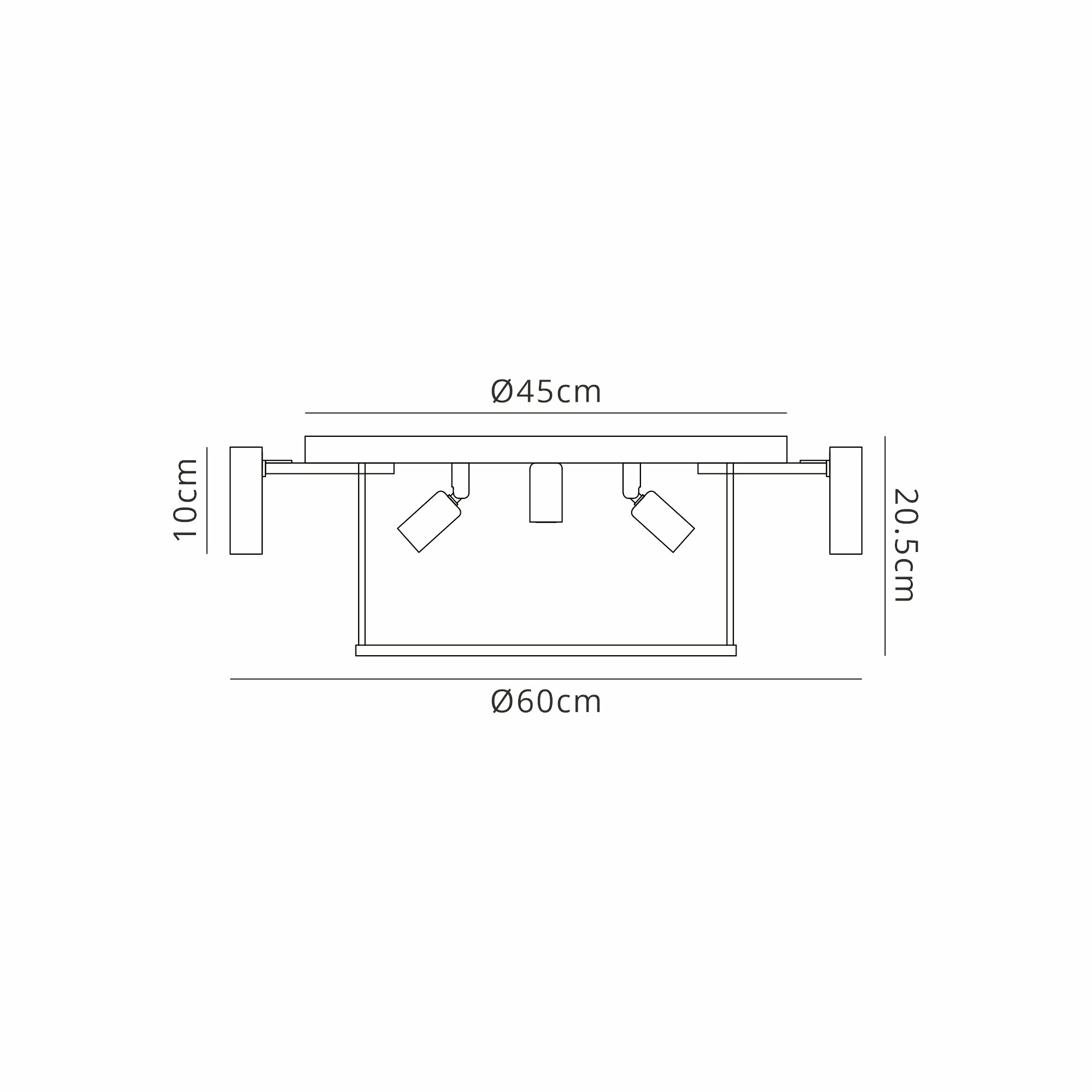 Luminosity Designs - Buckingham Medium Semi Flush Light - Luminosity Designs Ltd
