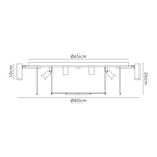 Buckingham Large Semi Flush Light