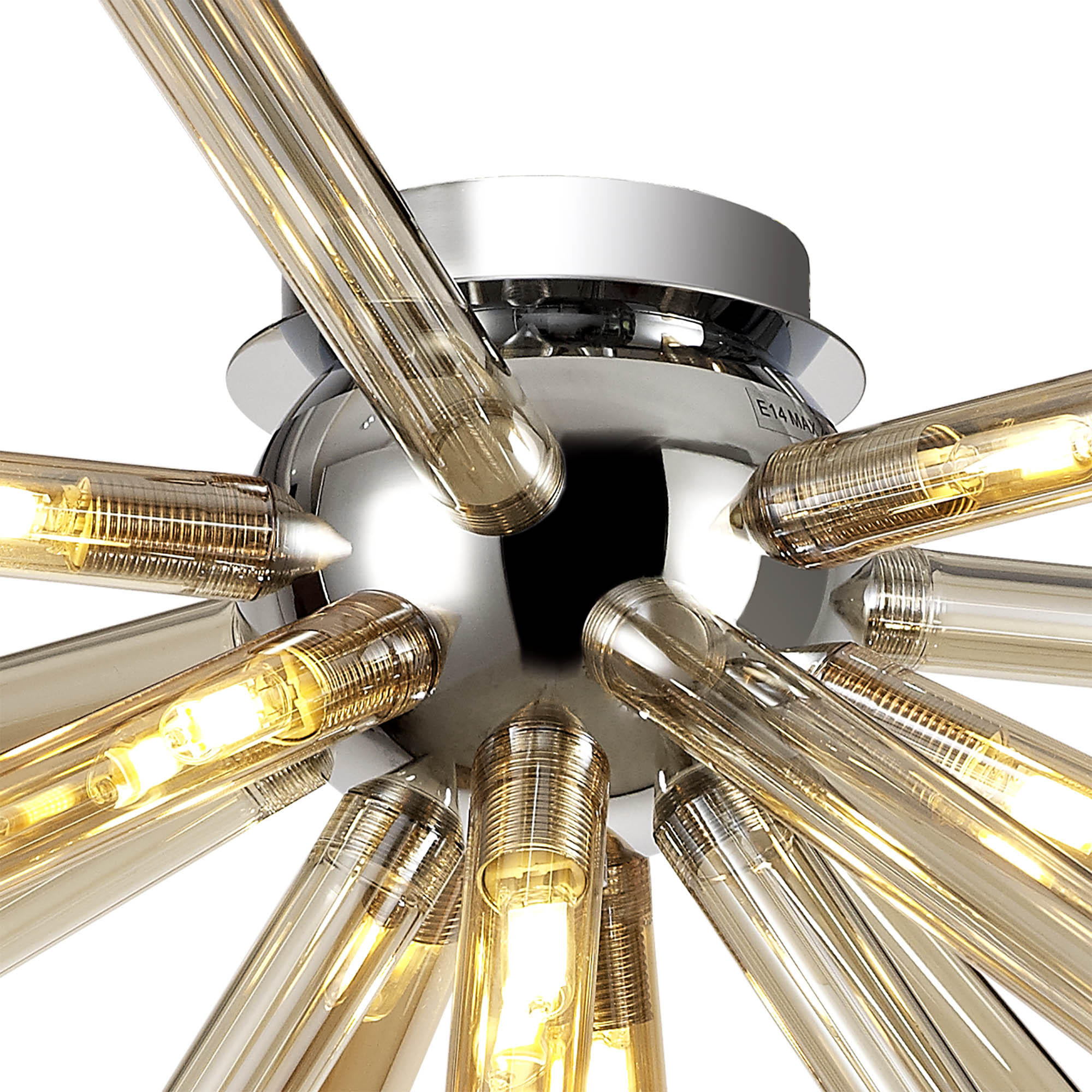 Luminosity Designs - Burst 8 Light Semi Flush Fitting - Luminosity Designs Ltd