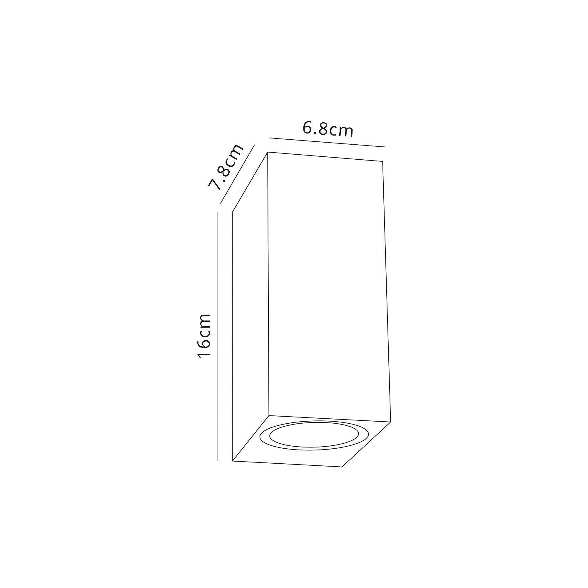 Luminosity Designs - Cabin Squared Up / Down Natural Effect Wall Light - Luminosity Designs Ltd