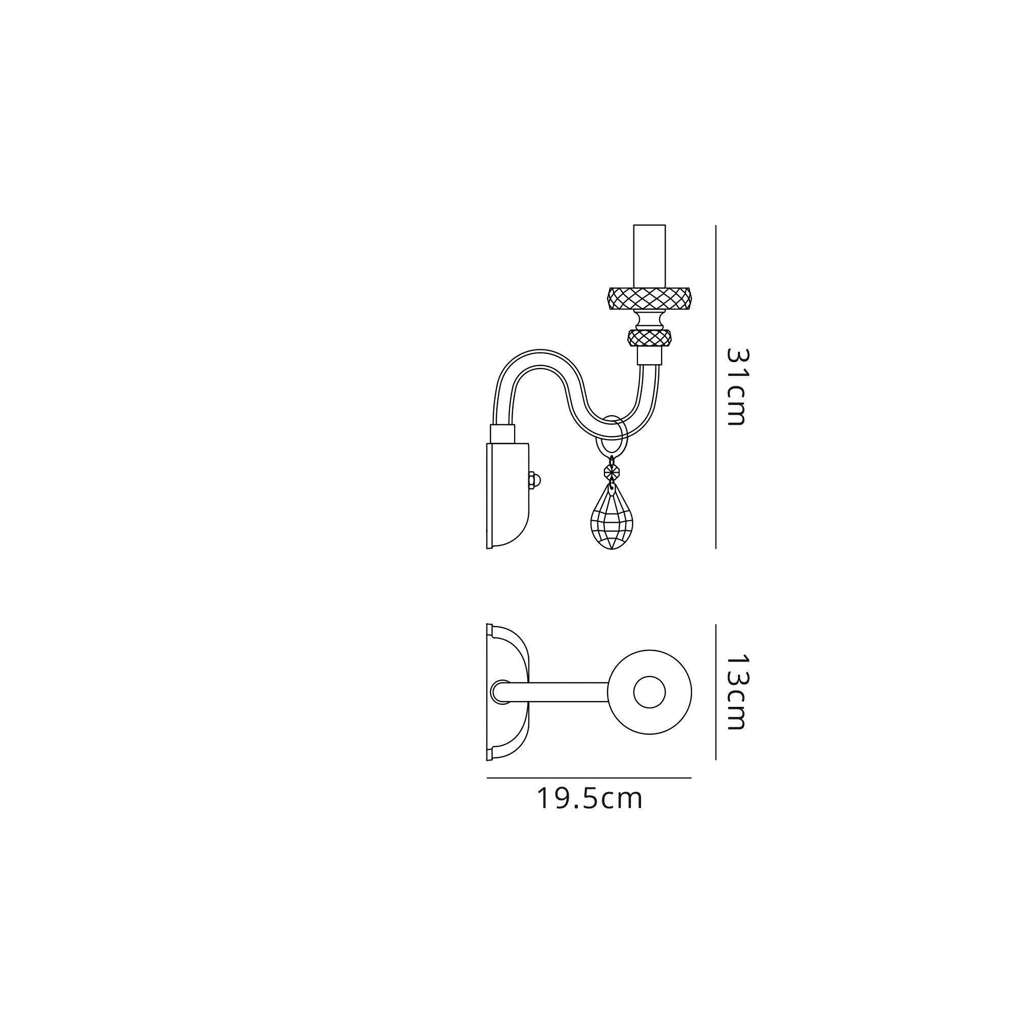 Luminosity Designs - Camelot Wall Light - Luminosity Designs Ltd