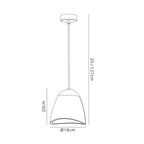 Luminosity Designs - Canvas Curved Pendant - Luminosity Designs Ltd