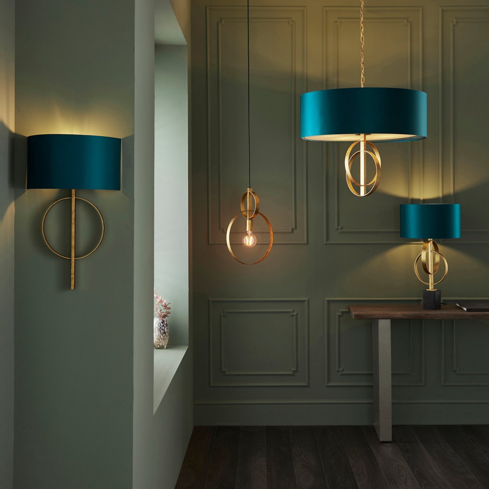 Luminosity Designs - Celt 5 Light Ceiling Pendant with Shade - Luminosity Designs Ltd