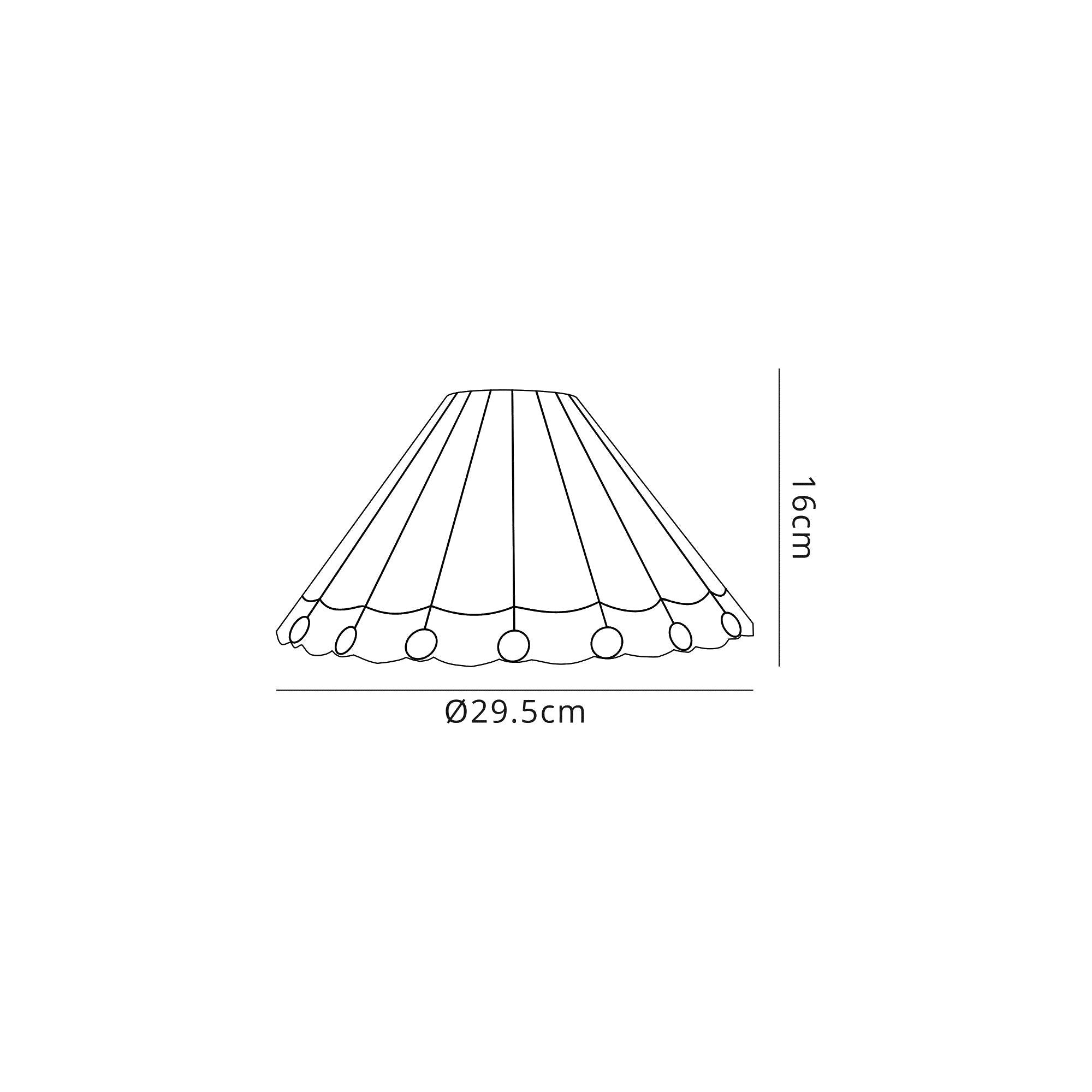 Luminosity Designs - Chamber 1 Light Uplighter Pendant E27 With 30cm Tiffany Shade, 1x E27 - Luminosity Designs Ltd