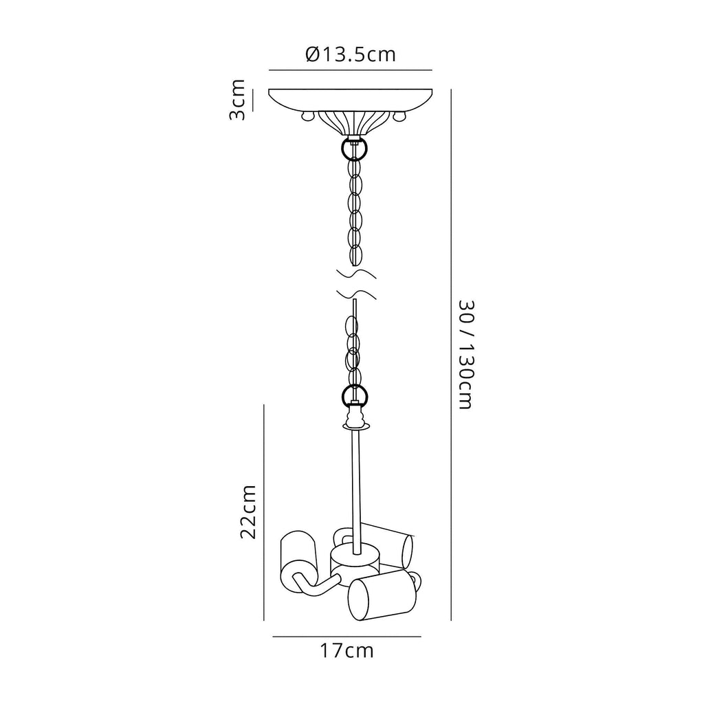 Luminosity Designs - Chamber Chandelier Style Uplighter Pendant - Luminosity Designs Ltd