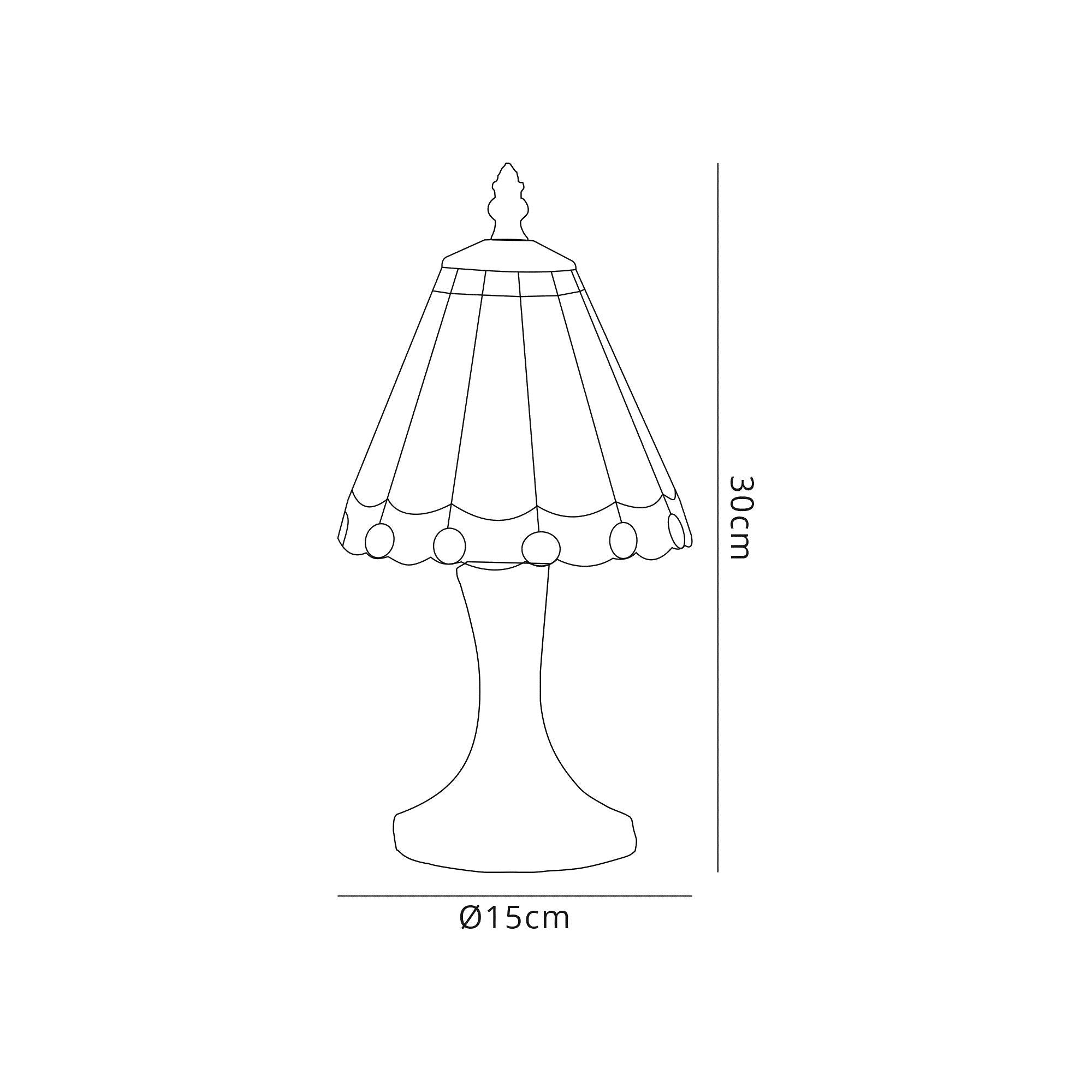 Luminosity Designs - Chamber Small Tiffany Table Lamp, 1 x E14 - Luminosity Designs Ltd