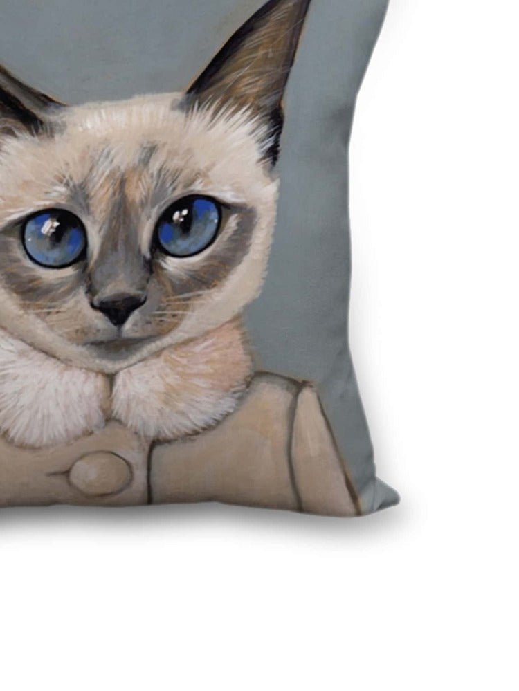 Luminosity Designs - Classy Girl Siamese Cat Artist Style Couch Cushion - Luminosity Designs Ltd