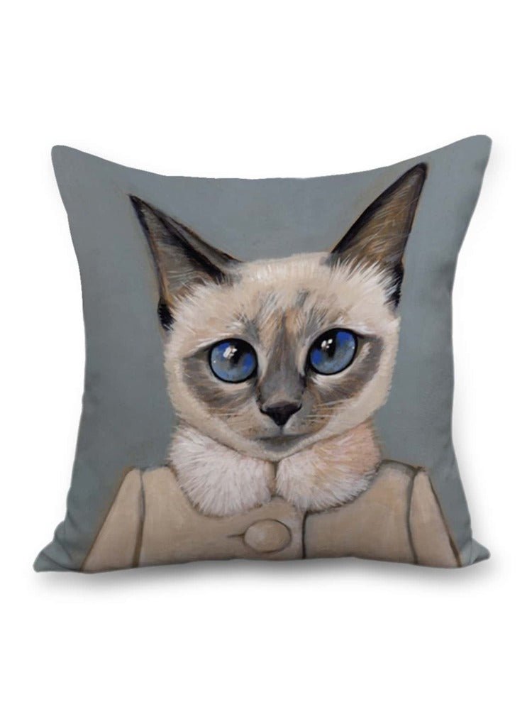 Luminosity Designs - Classy Girl Siamese Cat Artist Style Couch Cushion - Luminosity Designs Ltd