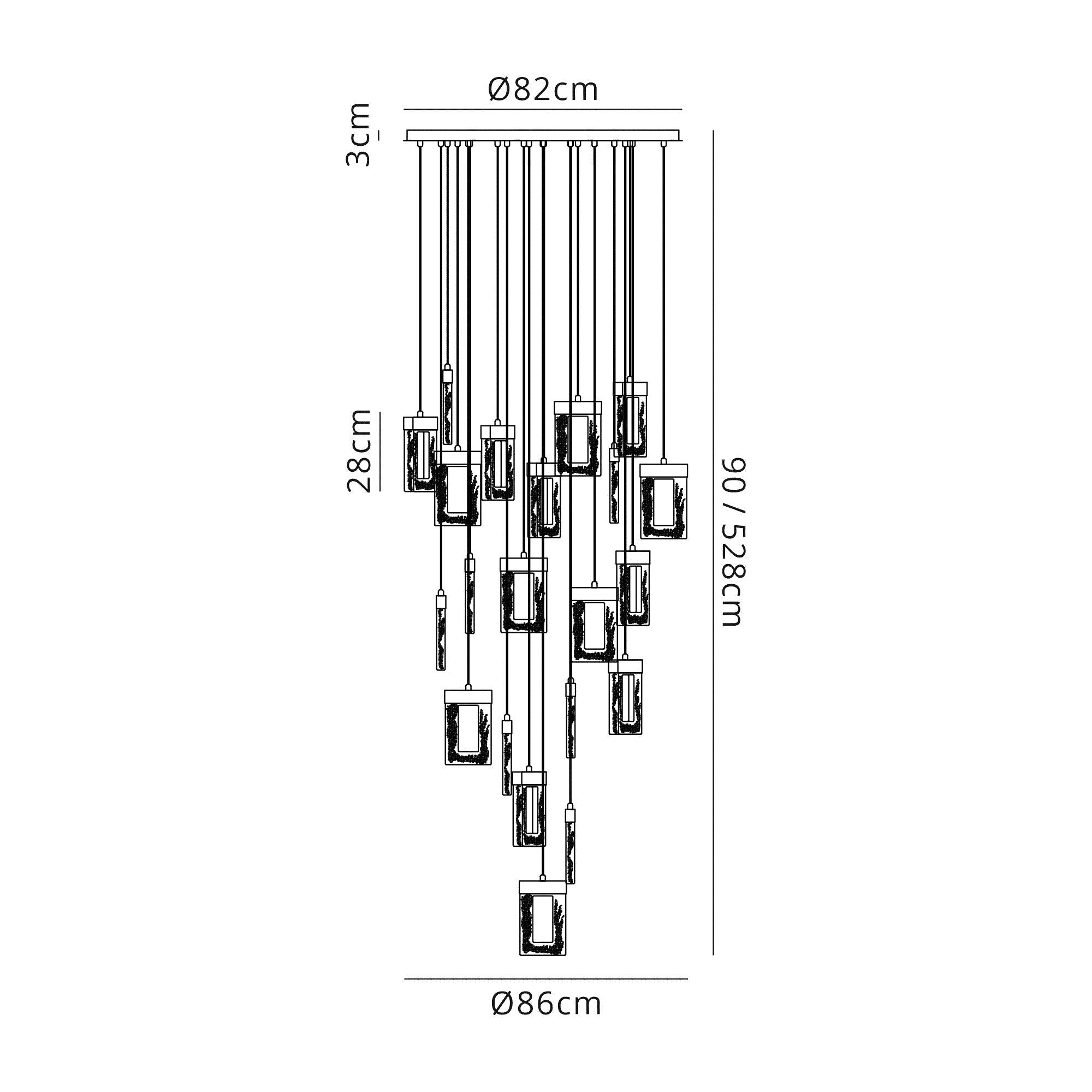 Luminosity Designs - Cleopatra Contemporary Chandelier - Luminosity Designs Ltd