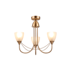 Deco - Cooper 3 Light Convertible Ceiling Pendant with frosted Glass Shades E14 (Deco) - Luminosity Designs Ltd