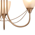 Deco - Cooper 3 Light Convertible Ceiling Pendant with frosted Glass Shades E14 (Deco) - Luminosity Designs Ltd