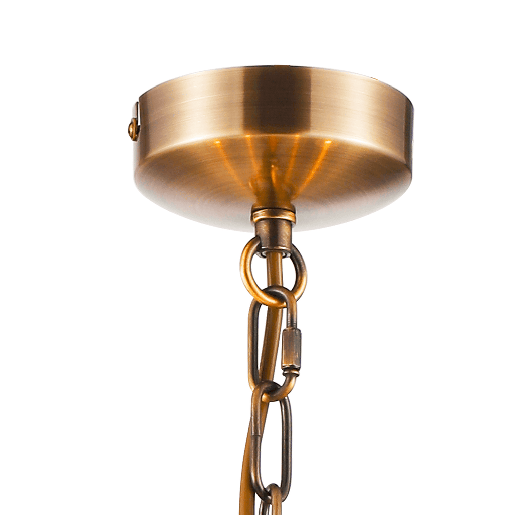 Deco - Cooper 5 Light Convertible Ceiling Pendant with frosted shades E14 (Deco) - Luminosity Designs Ltd