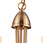 Deco - Cooper 5 Light Convertible Ceiling Pendant with frosted shades E14 (Deco) - Luminosity Designs Ltd