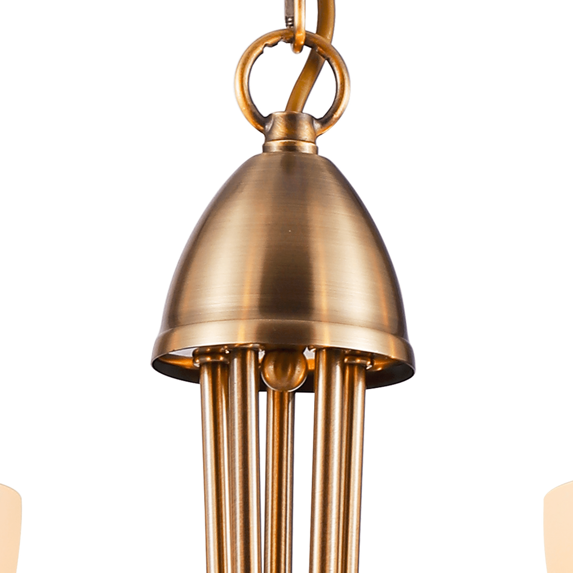 Deco - Cooper 5 Light Convertible Ceiling Pendant with frosted shades E14 (Deco) - Luminosity Designs Ltd