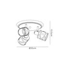 Luminosity Designs - Cottage Semi Flush Light Fitting - Luminosity Designs Ltd