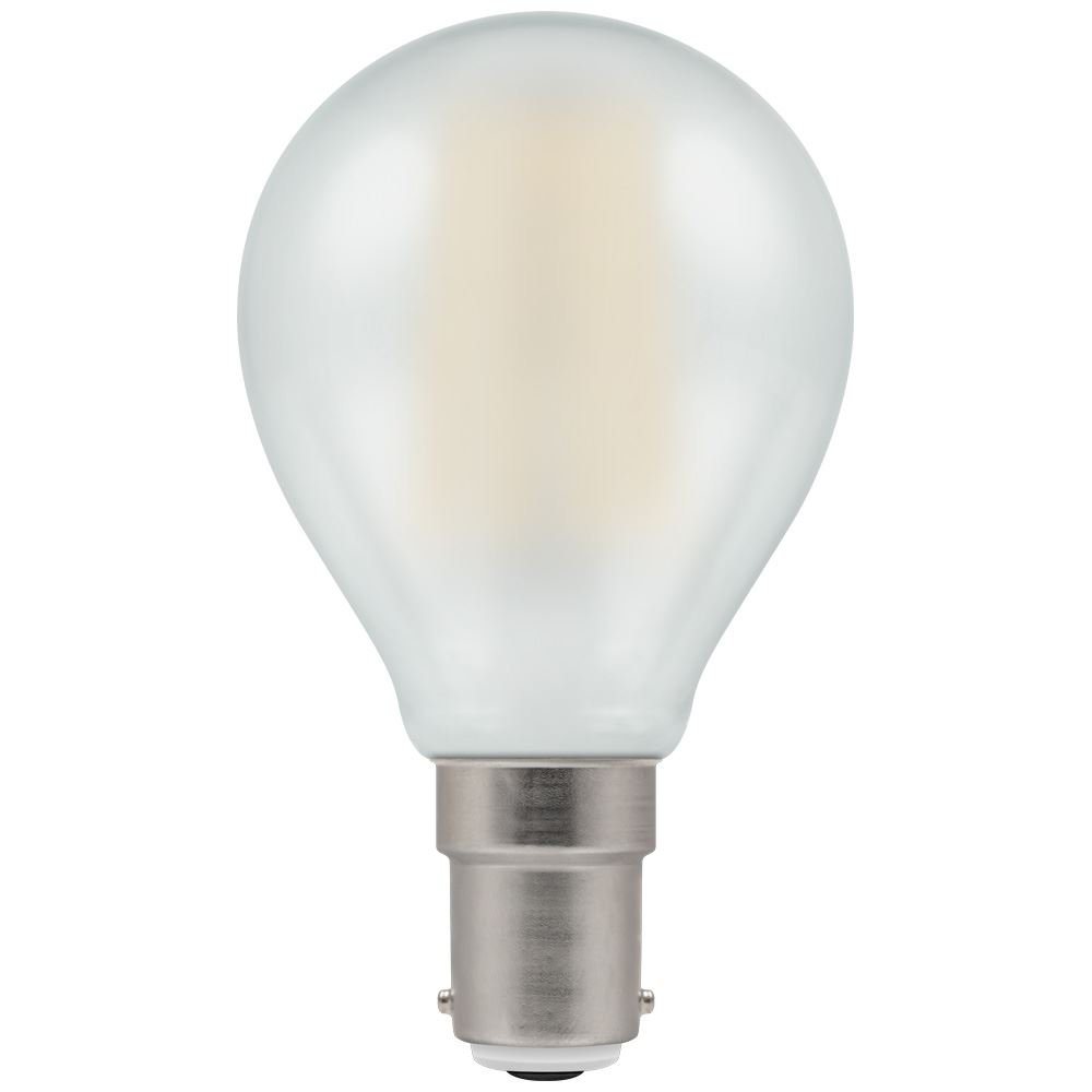 Crompton - Crompton 5w PEARL Warm White 2700k Dimmable LED Round Golfball Bulb, 40w Equivalent - Luminosity Designs Ltd