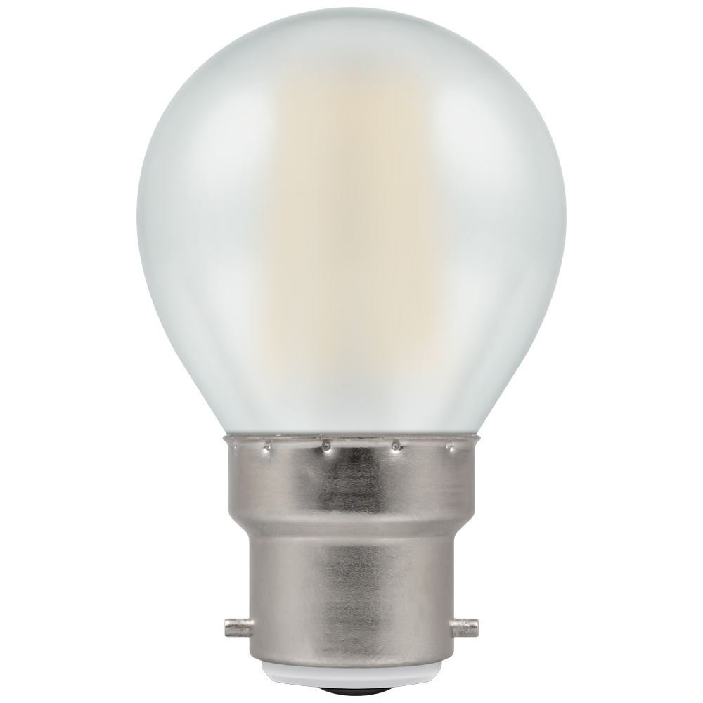 Crompton - Crompton 5w PEARL Warm White 2700k Dimmable LED Round Golfball Bulb, 40w Equivalent - Luminosity Designs Ltd
