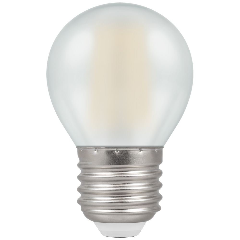 Crompton - Crompton 5w PEARL Warm White 2700k Dimmable LED Round Golfball Bulb, 40w Equivalent - Luminosity Designs Ltd