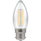 Crompton CLEAR 4000K, Cool White, 5w, 40w Equivalent Dimmable Filament LED Candle Bulb (470lm) - Luminosity Designs Ltd