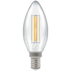 Crompton CLEAR 4000K, Cool White, 5w, 40w Equivalent Dimmable Filament LED Candle Bulb (470lm) - Luminosity Designs Ltd