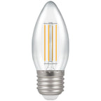 Crompton CLEAR 4000K, Cool White, 5w, 40w Equivalent Dimmable Filament LED Candle Bulb (470lm) - Luminosity Designs Ltd