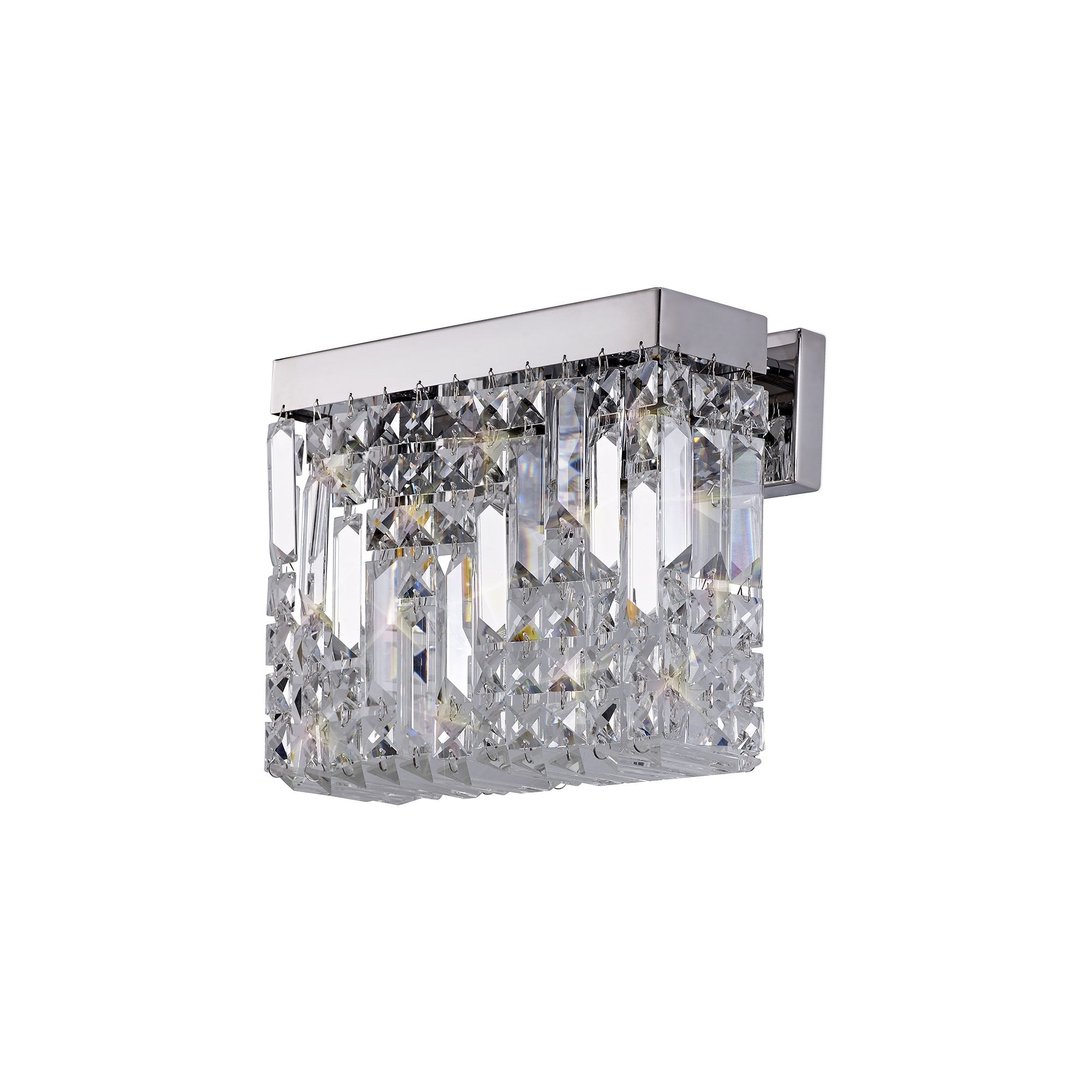 Luminosity Designs - Cruise Crystal 29x13cm Rectangular Small Wall Lamp, 2 Light E14 - Luminosity Designs Ltd