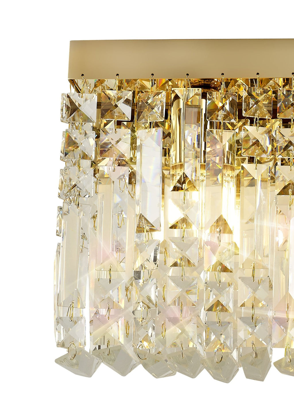 Luminosity Designs - Cruise Crystal 50x24cm Rectangular Large Wall Lamp, 3 Light E14 - Luminosity Designs Ltd