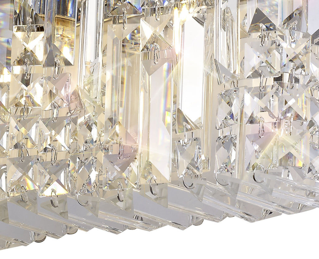 Luminosity Designs - Cruise Crystal 50x24cm Rectangular Large Wall Lamp, 3 Light E14 - Luminosity Designs Ltd
