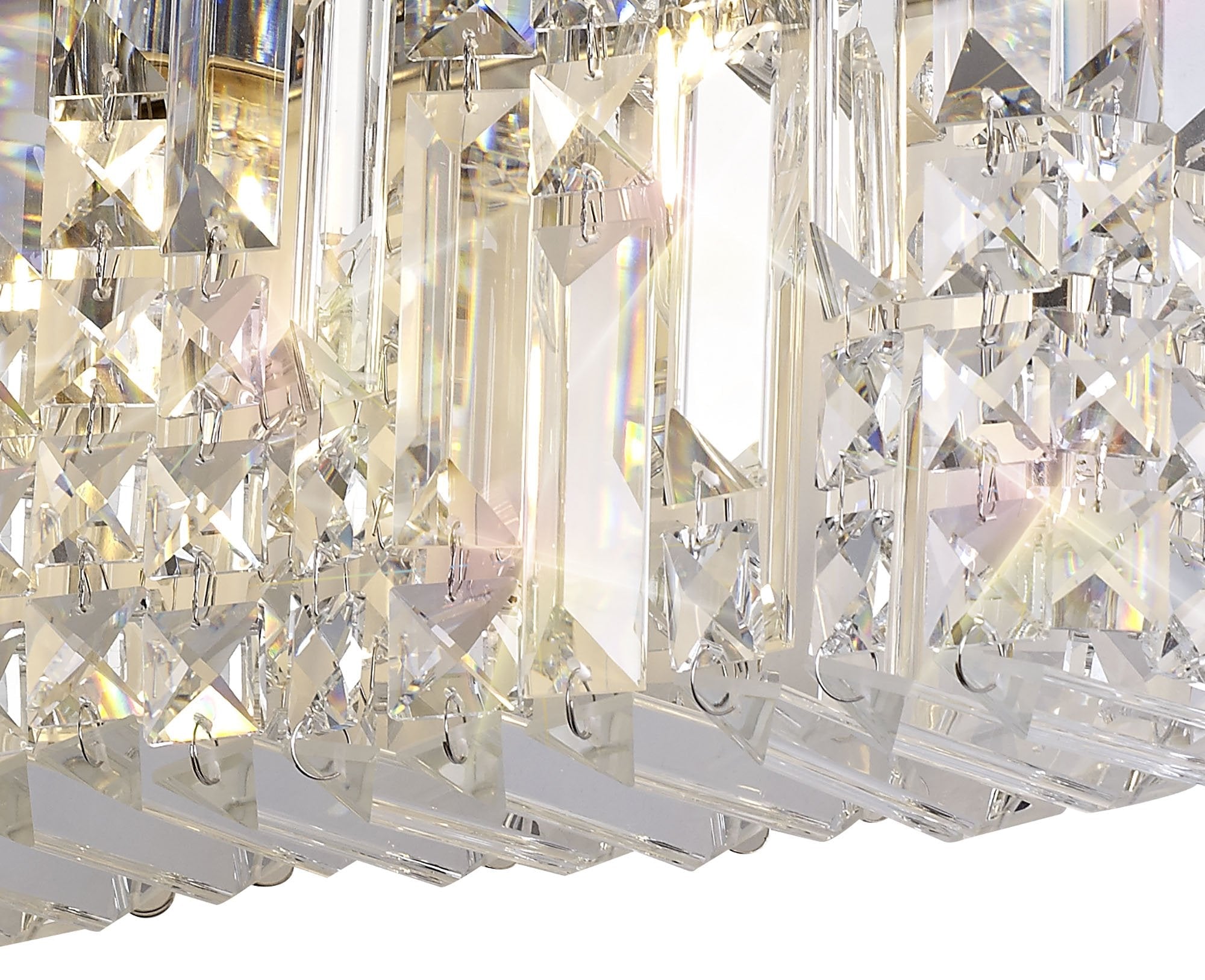 Luminosity Designs - Cruise Crystal 50x24cm Rectangular Large Wall Lamp, 3 Light E14 - Luminosity Designs Ltd