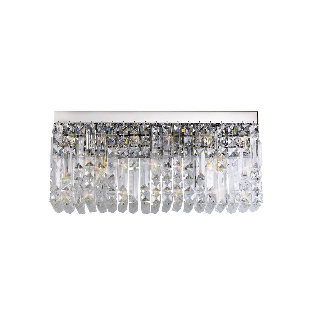 Luminosity Designs - Cruise Crystal 50x24cm Rectangular Large Wall Lamp, 3 Light E14 - Luminosity Designs Ltd