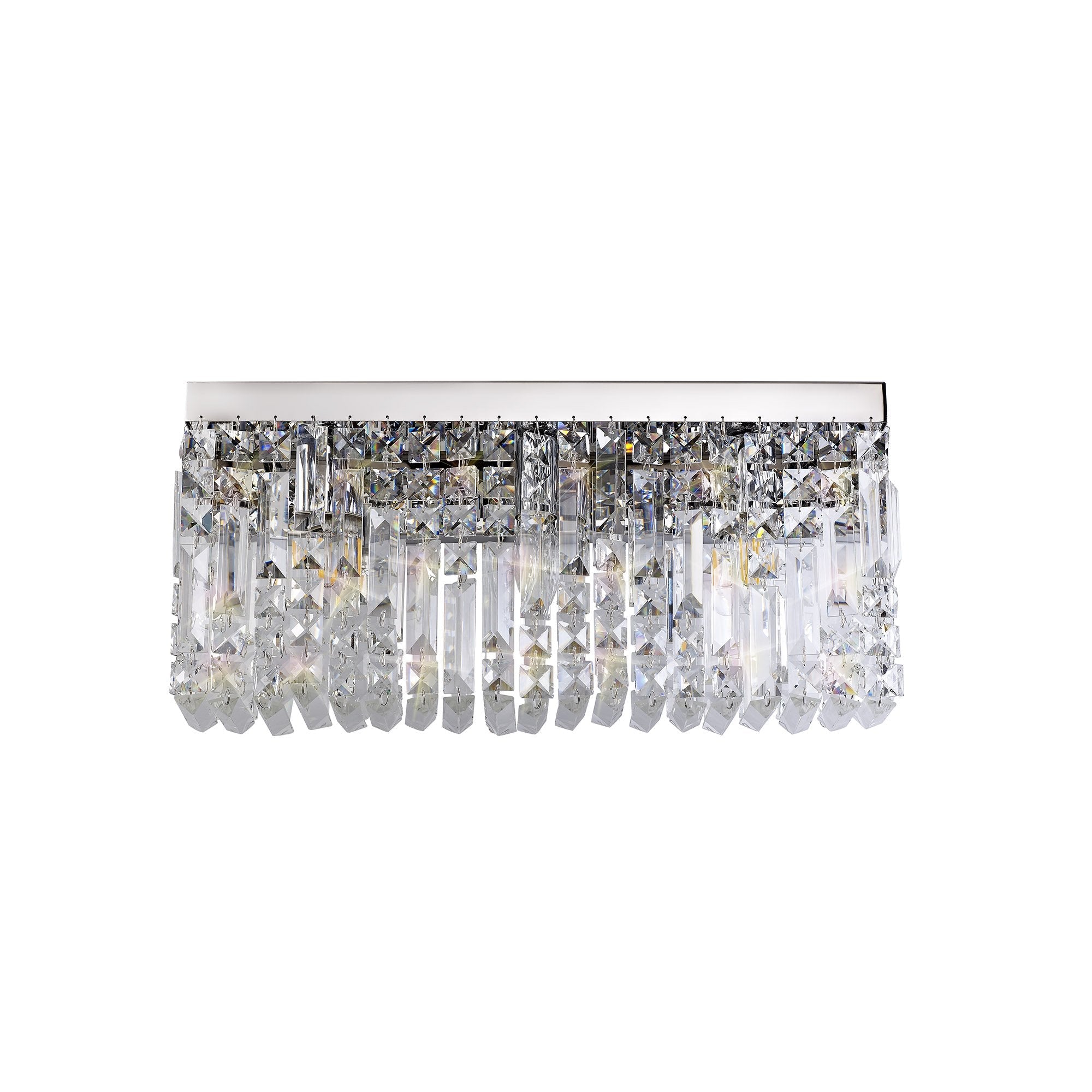 Luminosity Designs - Cruise Crystal 50x24cm Rectangular Large Wall Lamp, 3 Light E14 - Luminosity Designs Ltd