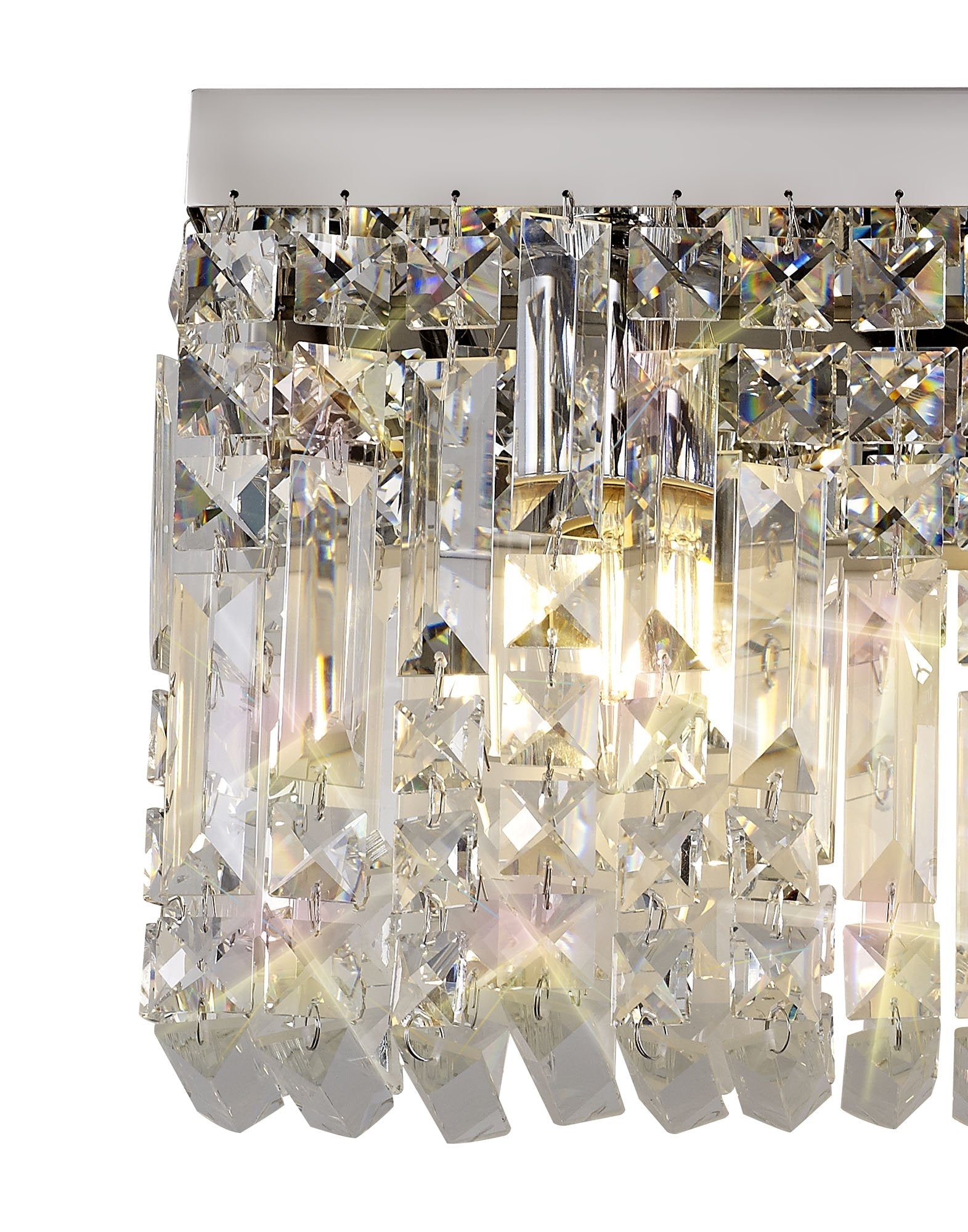 Luminosity Designs - Cruise Crystal 50x24cm Rectangular Large Wall Lamp, 3 Light E14 - Luminosity Designs Ltd
