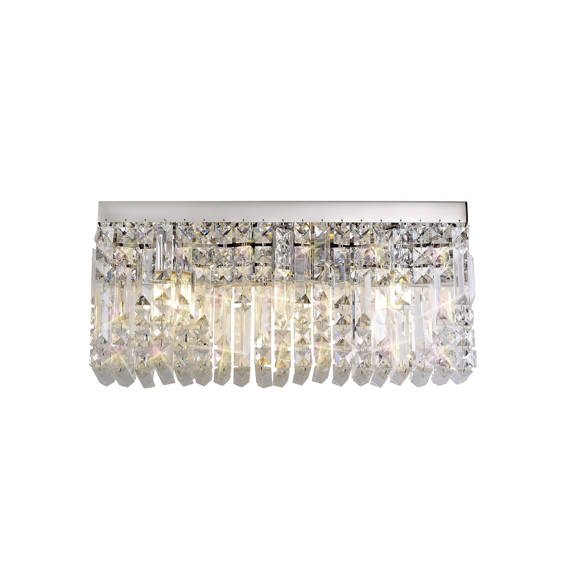Luminosity Designs - Cruise Crystal 50x24cm Rectangular Large Wall Lamp, 3 Light E14 - Luminosity Designs Ltd