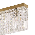 Luminosity Designs - Cruise Rectangular Pure Crystal 102x9cm Linear Pendant Chandelier, 5 Light E14 - Luminosity Designs Ltd