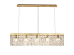 Luminosity Designs - Cruise Rectangular Pure Crystal 102x9cm Linear Pendant Chandelier, 5 Light E14 - Luminosity Designs Ltd