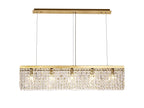 Luminosity Designs - Cruise Rectangular Pure Crystal 102x9cm Linear Pendant Chandelier, 5 Light E14 - Luminosity Designs Ltd